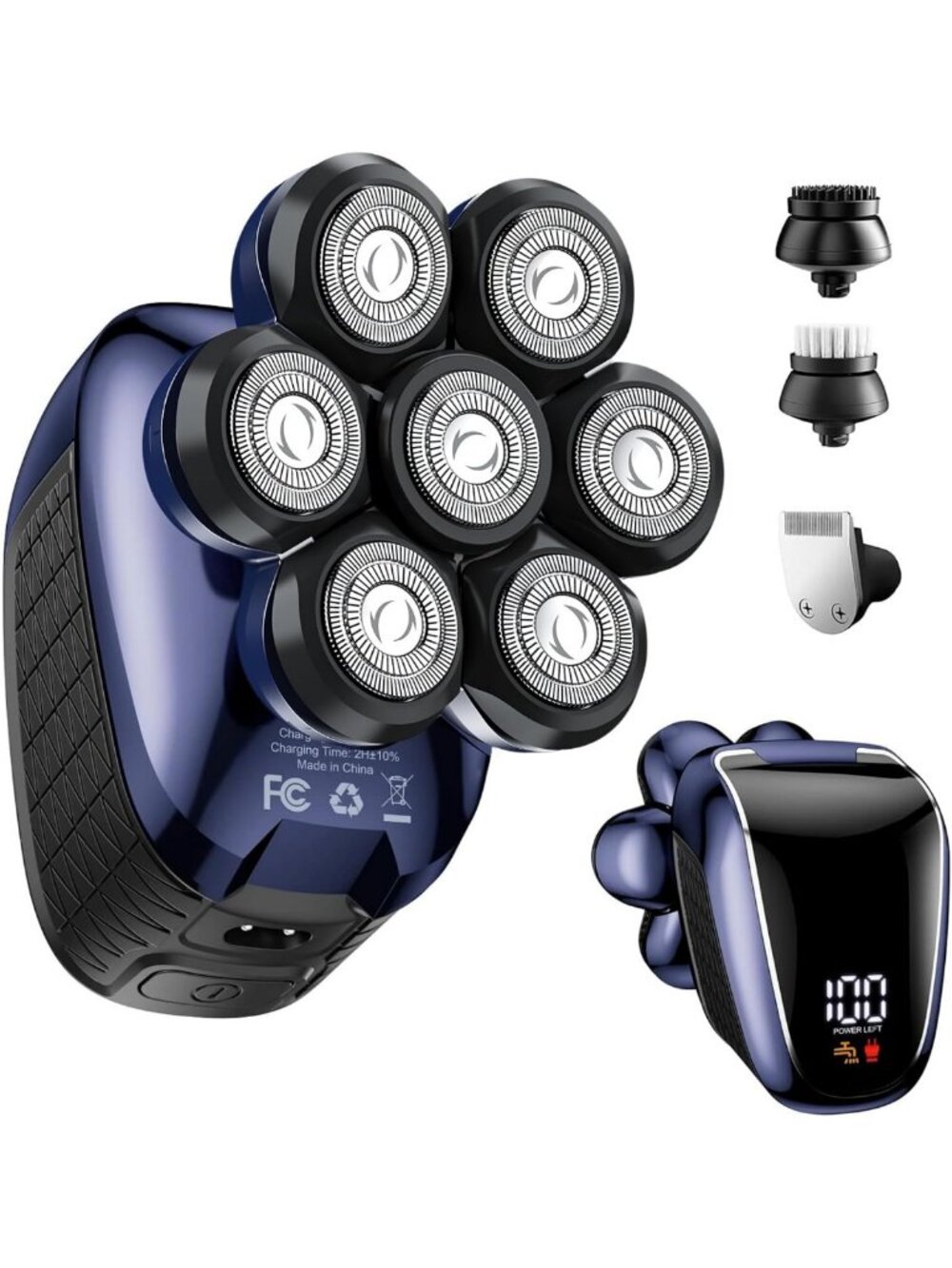 5-in-1 Electric Head Shaver for Bald Men - Waterproof, 7D Floating
